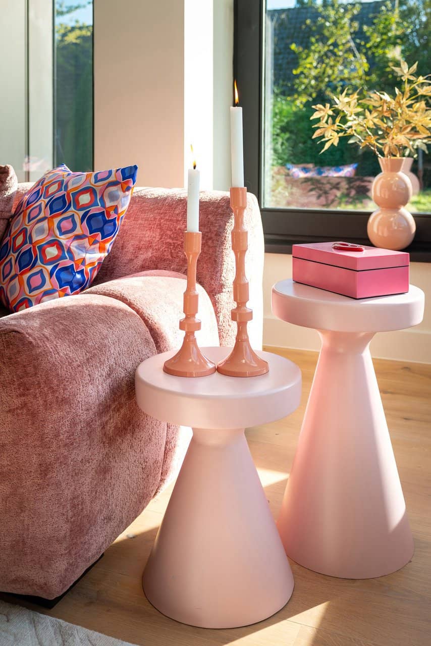 Bijzettafel Kimble roze klein 30Ø (Rosa)