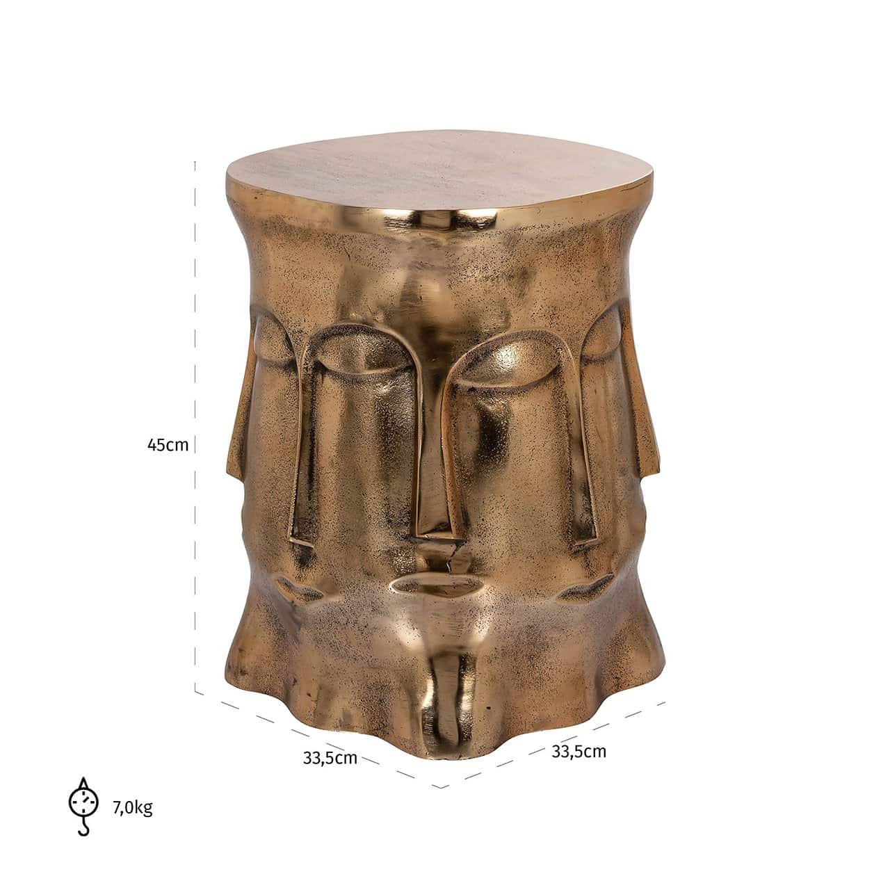 Mesa auxiliar Hedron (Oro)