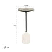 Mesa auxiliar Aurora 27Ø (Blanca)