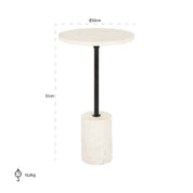 Mesa auxiliar Misty 30Ø (Negro/blanco)
