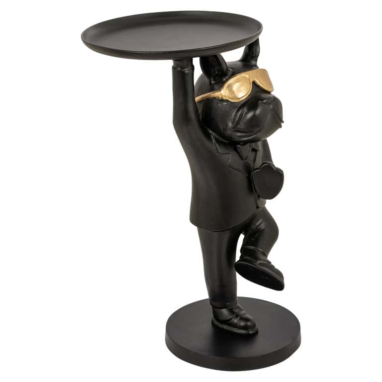 Mesa auxiliar Bullie (Negro/dorado)