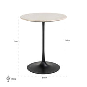 Mesa de bistró Tavolo redonda (beige)