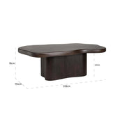 Mesa de comedor Sherman orgánica 230x139 (Marrón)
