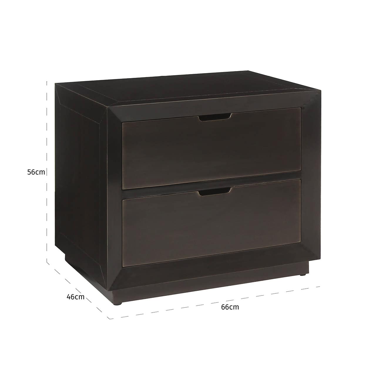 Nightstand Dante 2-drawers (Brown)