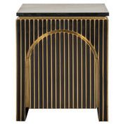 Nightstand Les Arcs 1-door (Brushed Gold)