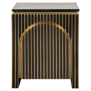 Nightstand Les Arcs brushed gold