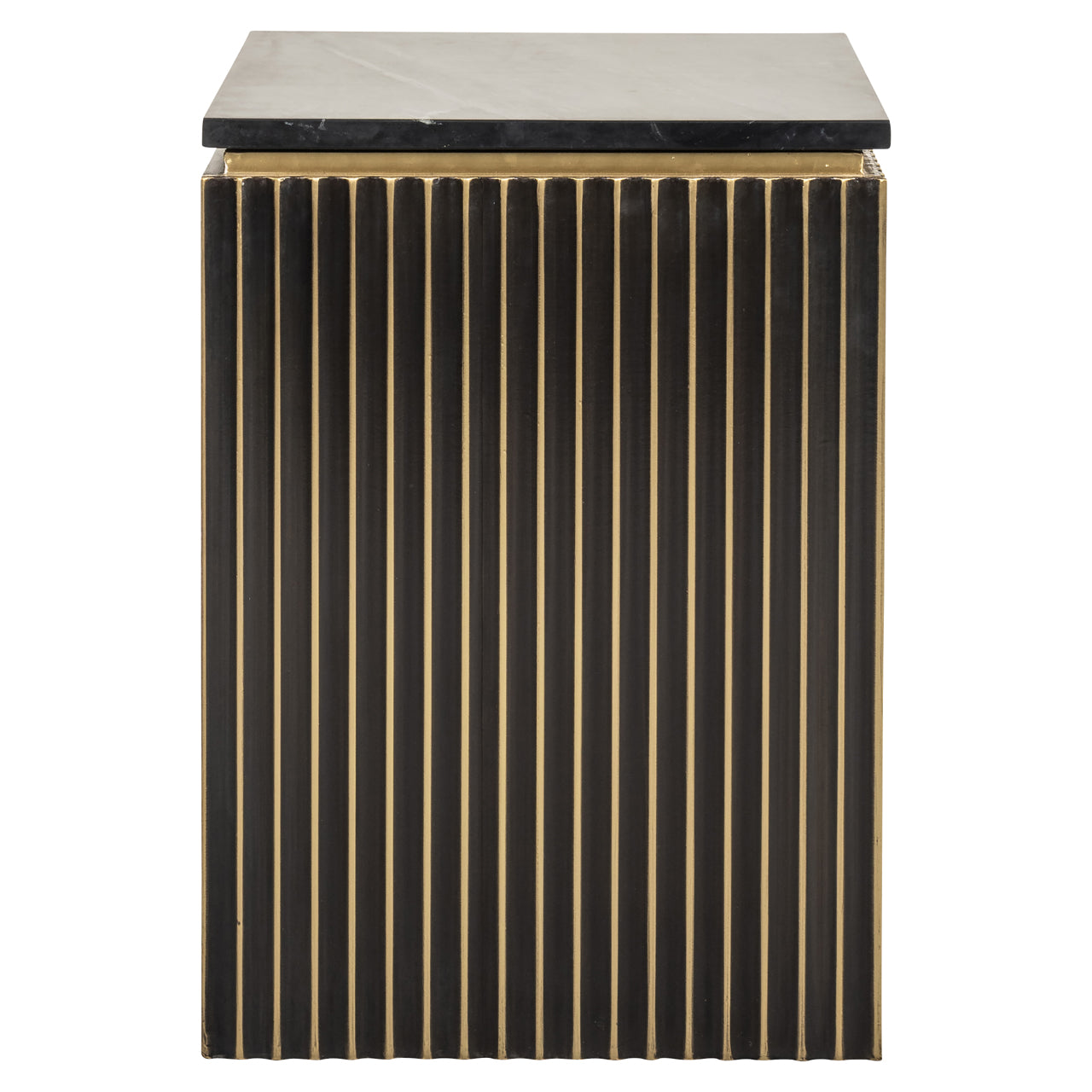 Nightstand Les Arcs brushed gold