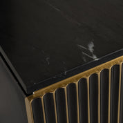 Nightstand Les Arcs brushed gold