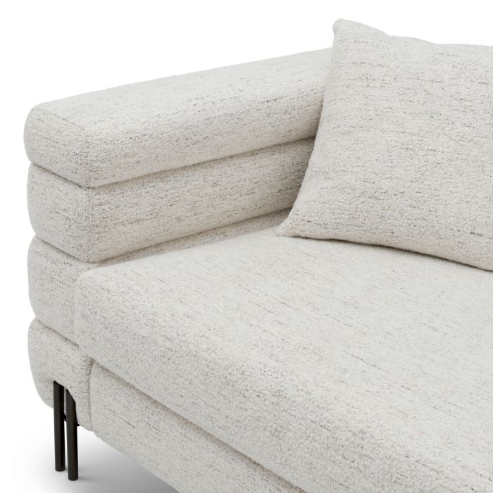 Sofa York S seashell off-white bronze finish