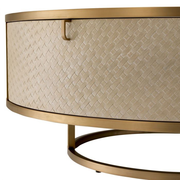 Coffee Table Napa Valley woven washed oak veneer