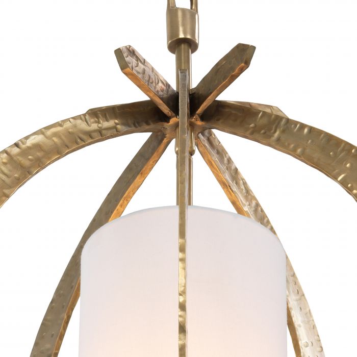 Chandelier Luciano hammered vintage brass finish