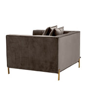 Silla Sienna savona terciopelo gris