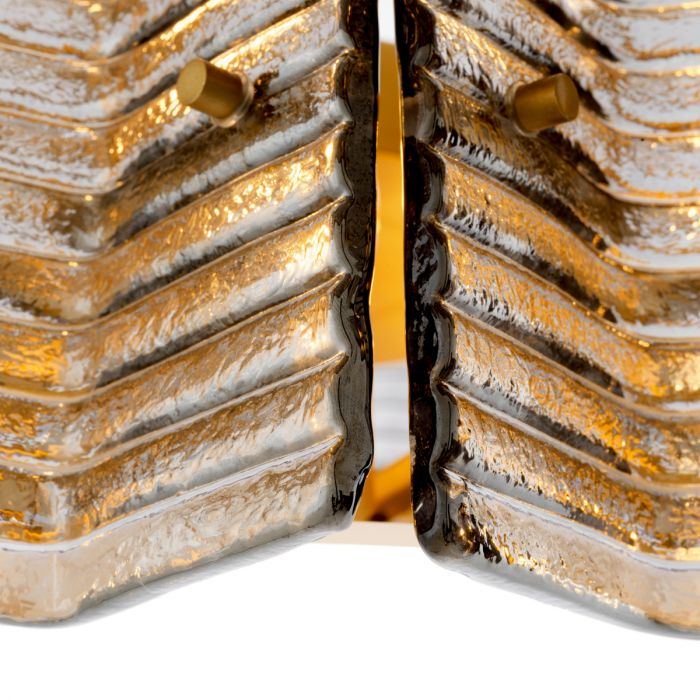 Lámpara de araña Silvano de cristal ahumado