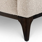 Sofá Brannan bouclé blanco tiza