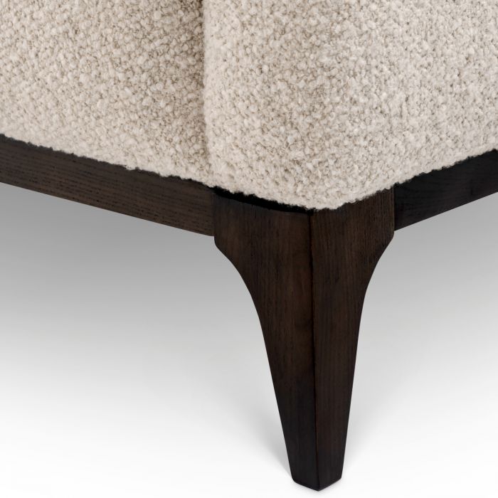 Sofá Brannan bouclé blanco tiza