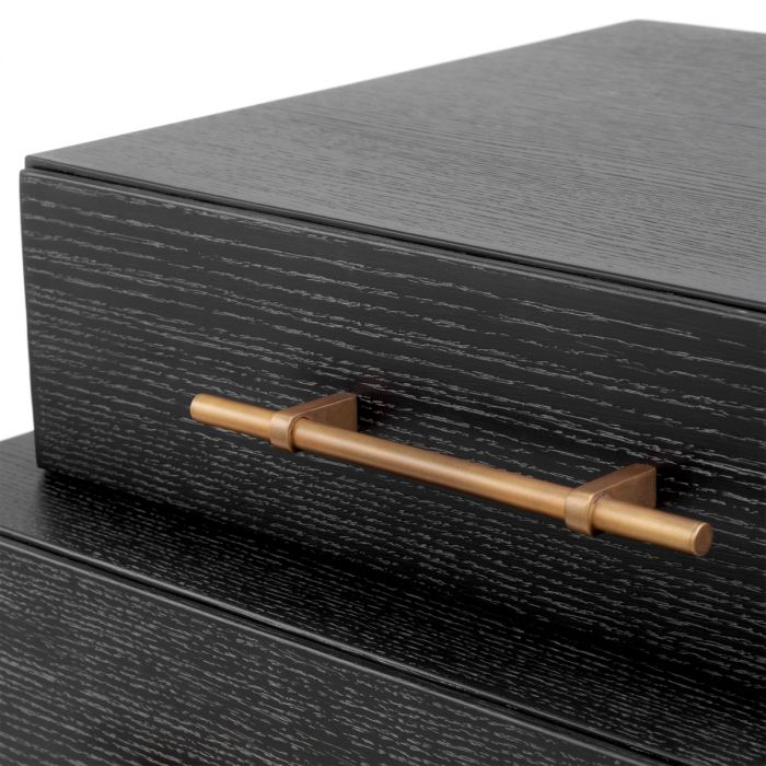 Nightstand Evendale charcoal oak veneer