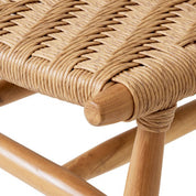Outdoor Dining Chair Laroc natural teak faux rattan set of 2