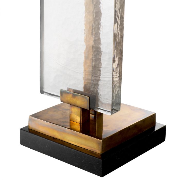 Table Lamp James vintage brass finish incl shade