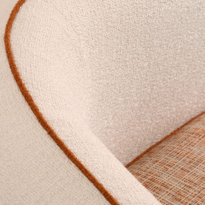 Chair San Marino Right sarra off-white tressa orange