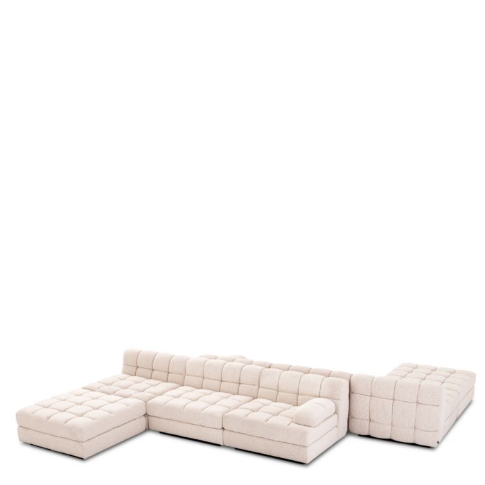 Sofá modular Dean bouclé crema - Derecha