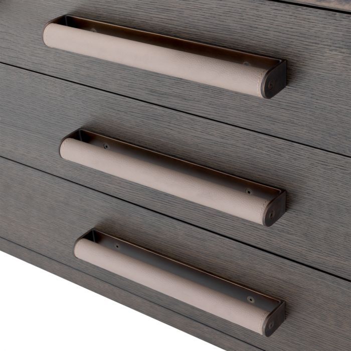 Desk Sanderson mocha straight oak veneer