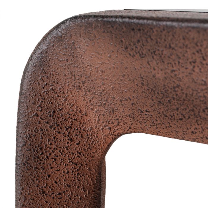 Console Table Quentin oxidized look black glass