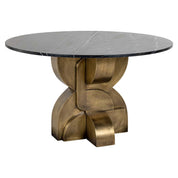 Mesa de comedor Maddox130Ø (Negro/dorado)