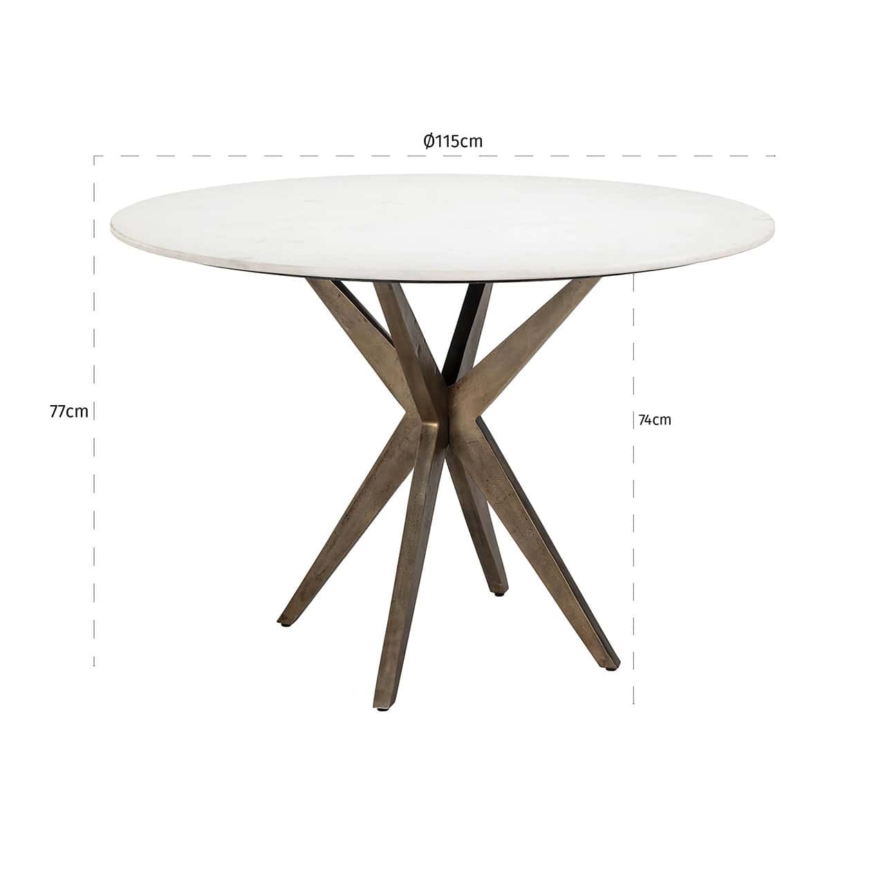 Mesa de comedor Maisy 114Ø (Blanca)