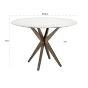 Mesa de comedor Maisy 114Ø (Blanca)