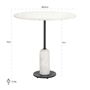 Mesa de bistró Jagger 76,5 Ø (Negro/blanco)