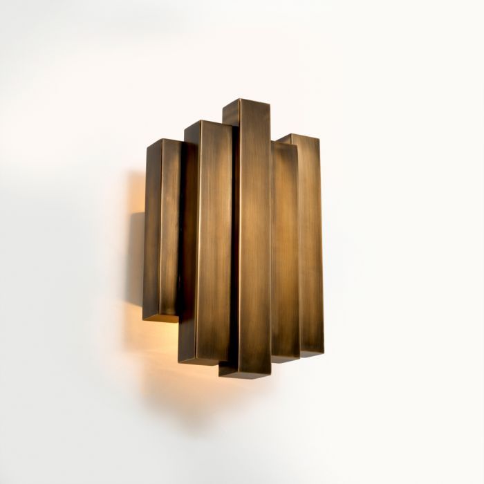 Wall Lamp Beau Rivage vintage brass finish