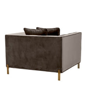 Silla Sienna savona terciopelo gris