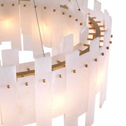 Chandelier Pizzorni antique brass finish