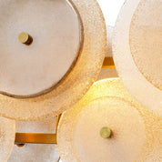 Chandelier Hyde vintage brass finish handmade glass