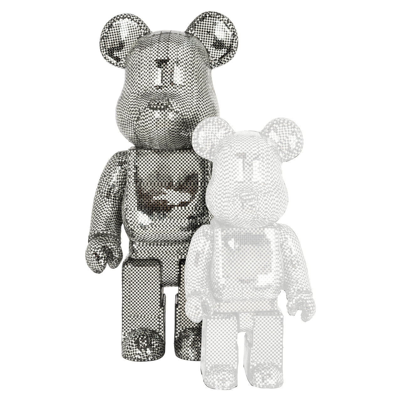 Decorative object Bear silver large