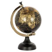 Decorative object Jilly black world globe on stand