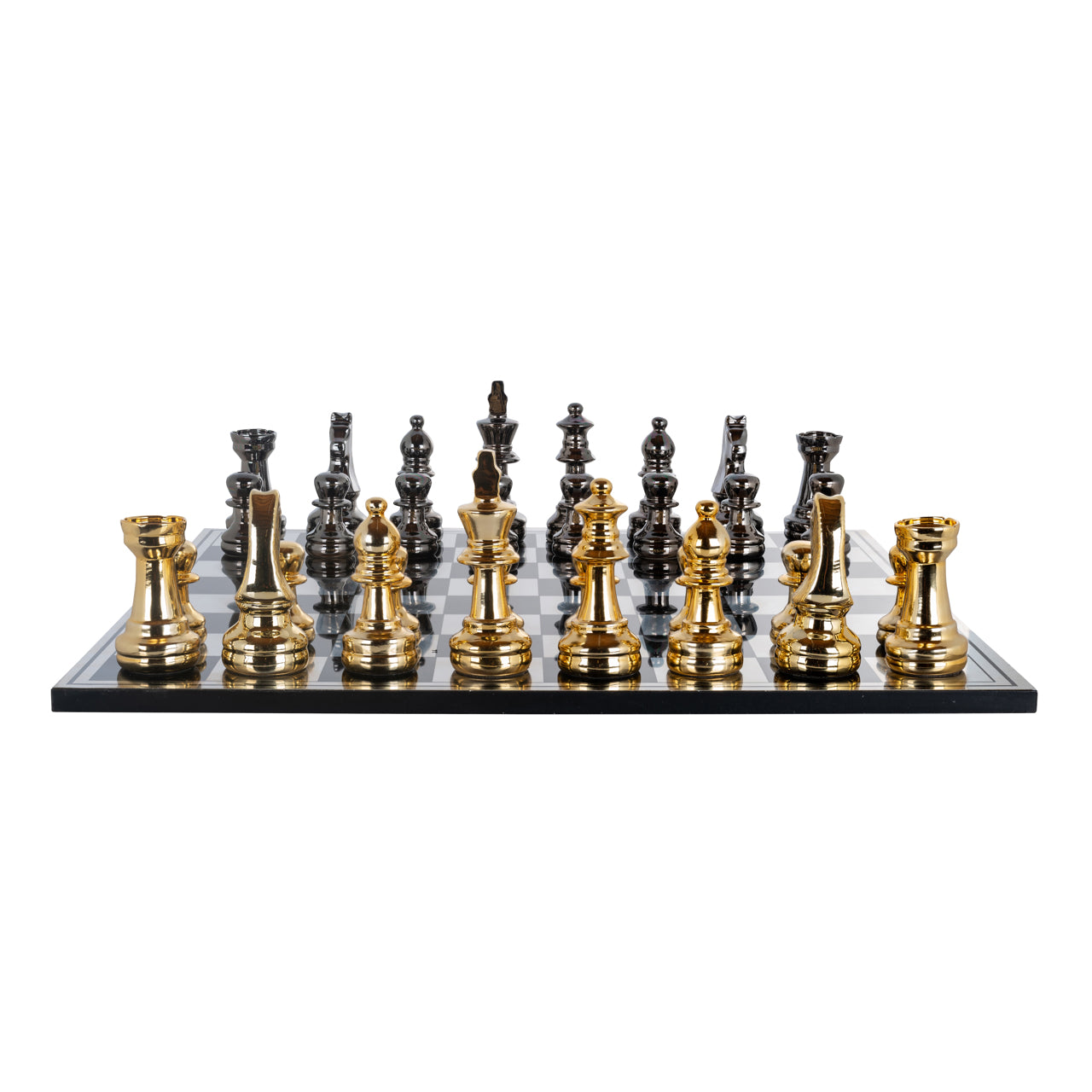 Decorative game Saray black/gold chessboard