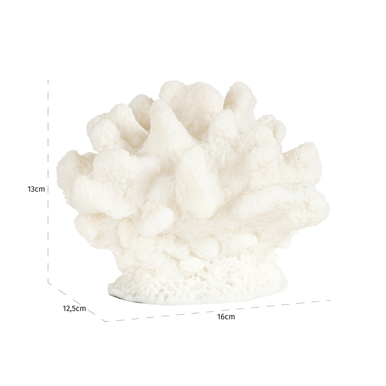 Decorative object Mare white coral look