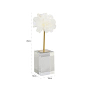 Decorative object Eline white large