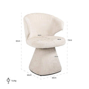Silla Gatsbi chenilla beige ignífuga (Niagara 902 chenilla beige)