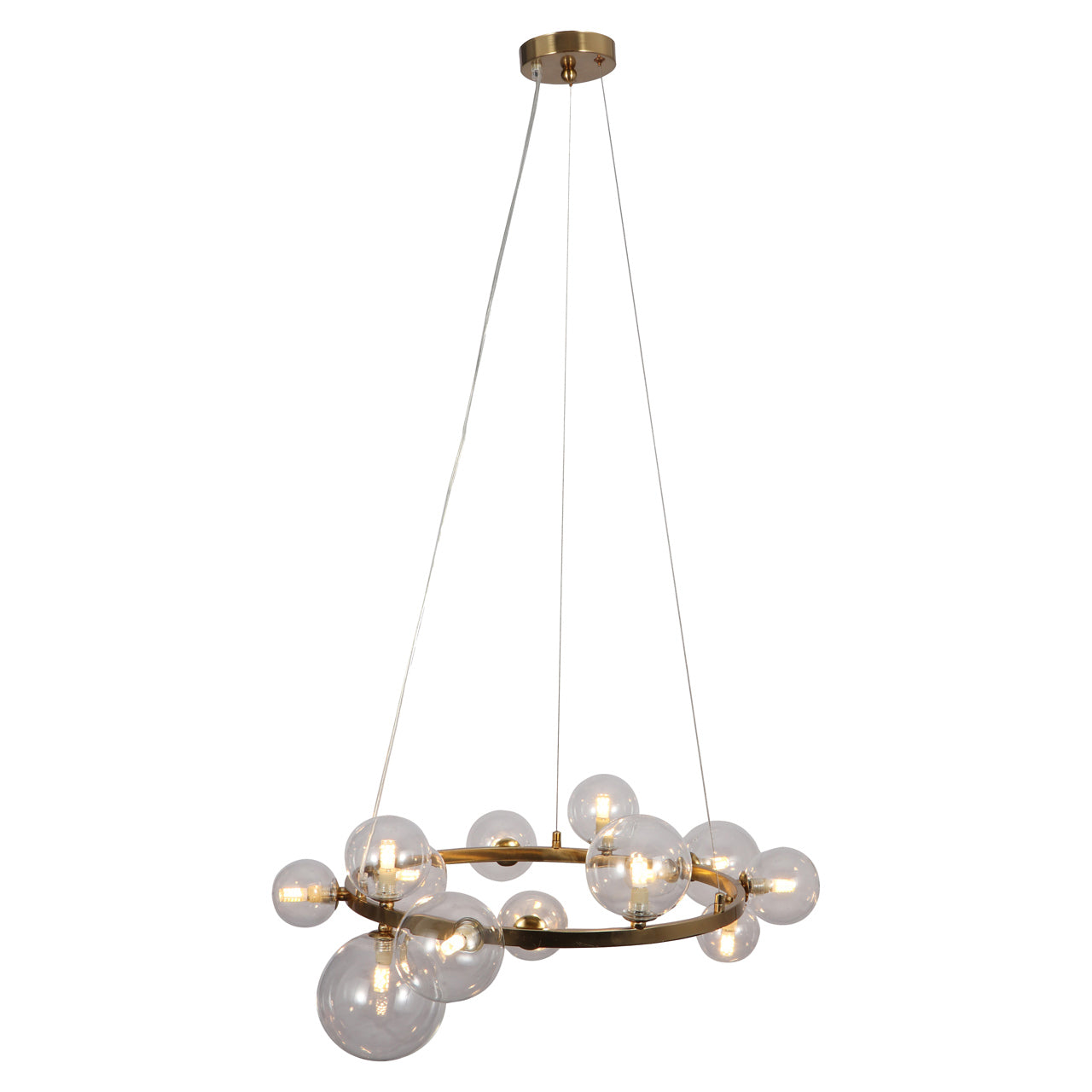 Chandelier Yosie brushed gold