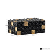 Storage box Velicia black/gold