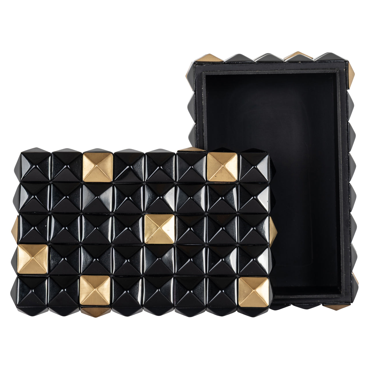 Storage box Velicia black/gold
