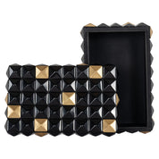 Storage box Velicia black/gold