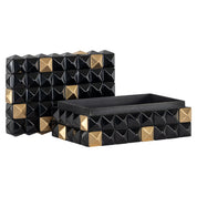 Storage box Velicia black/gold