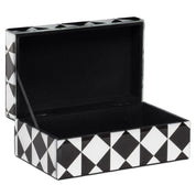 Storage box Silas black/white small