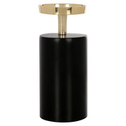 Candle holder Caya black/gold small