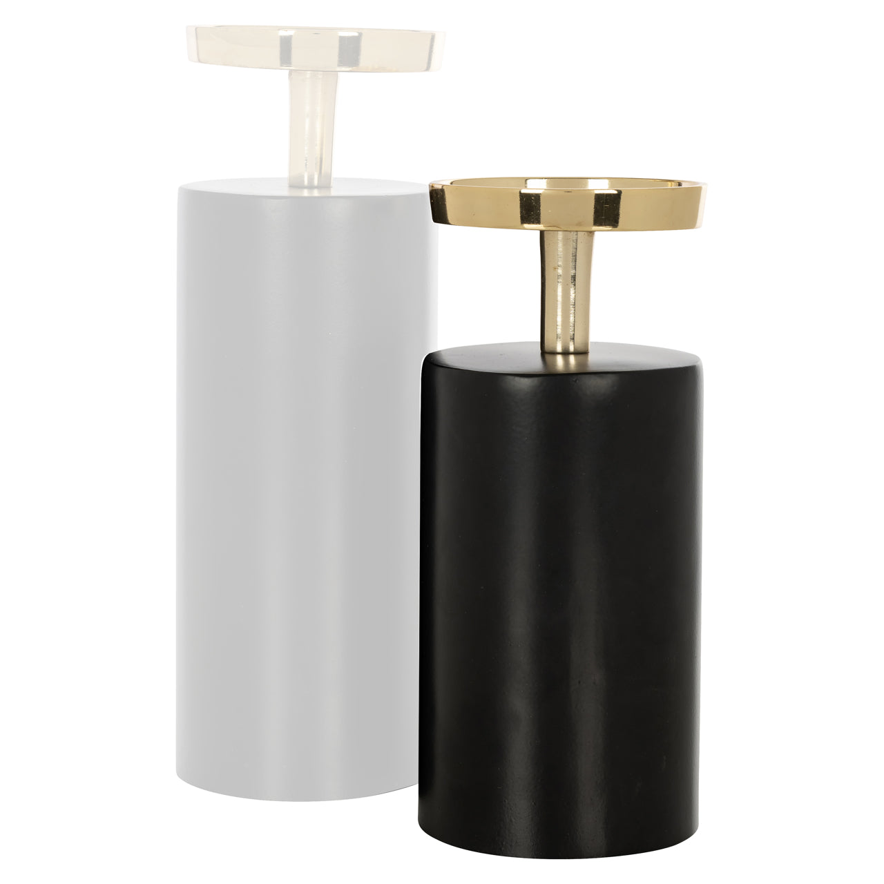 Candle holder Caya black/gold small