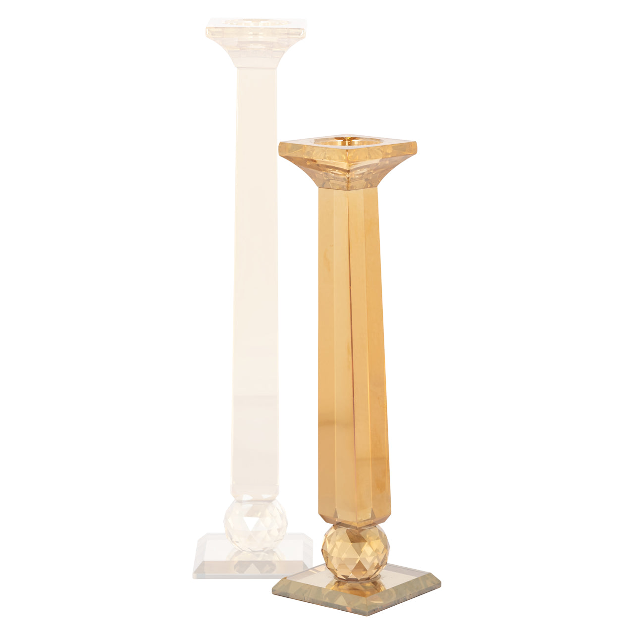 Candle holder Milou amber small