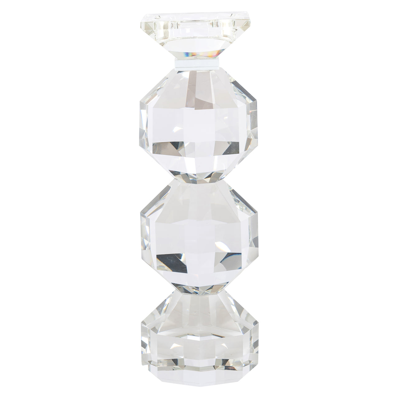 Candle holder Safia clear transparent small